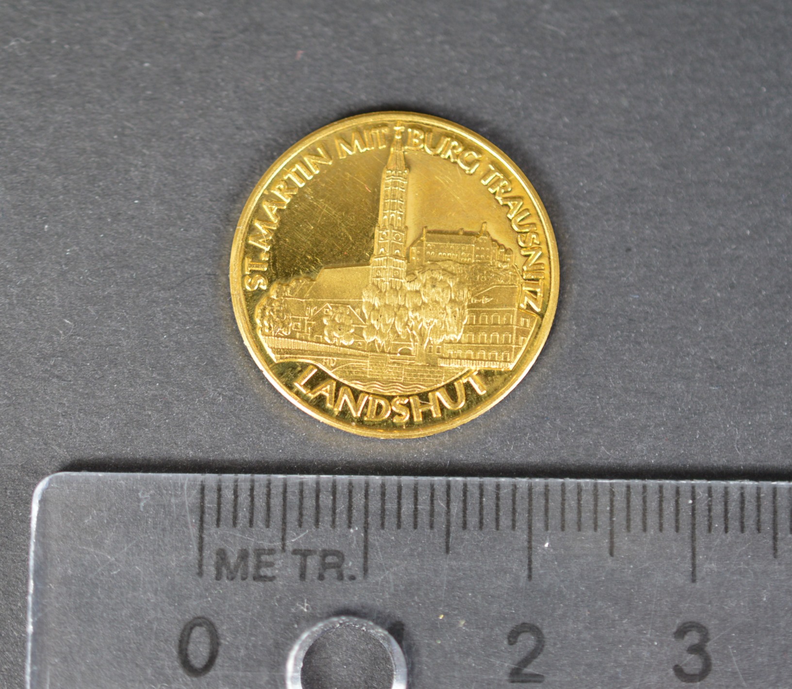 Landshut Medaille In Gold 986 1000 St Martin Burg Trausnitz Brautpaar Briefmarkenhaus Engel 