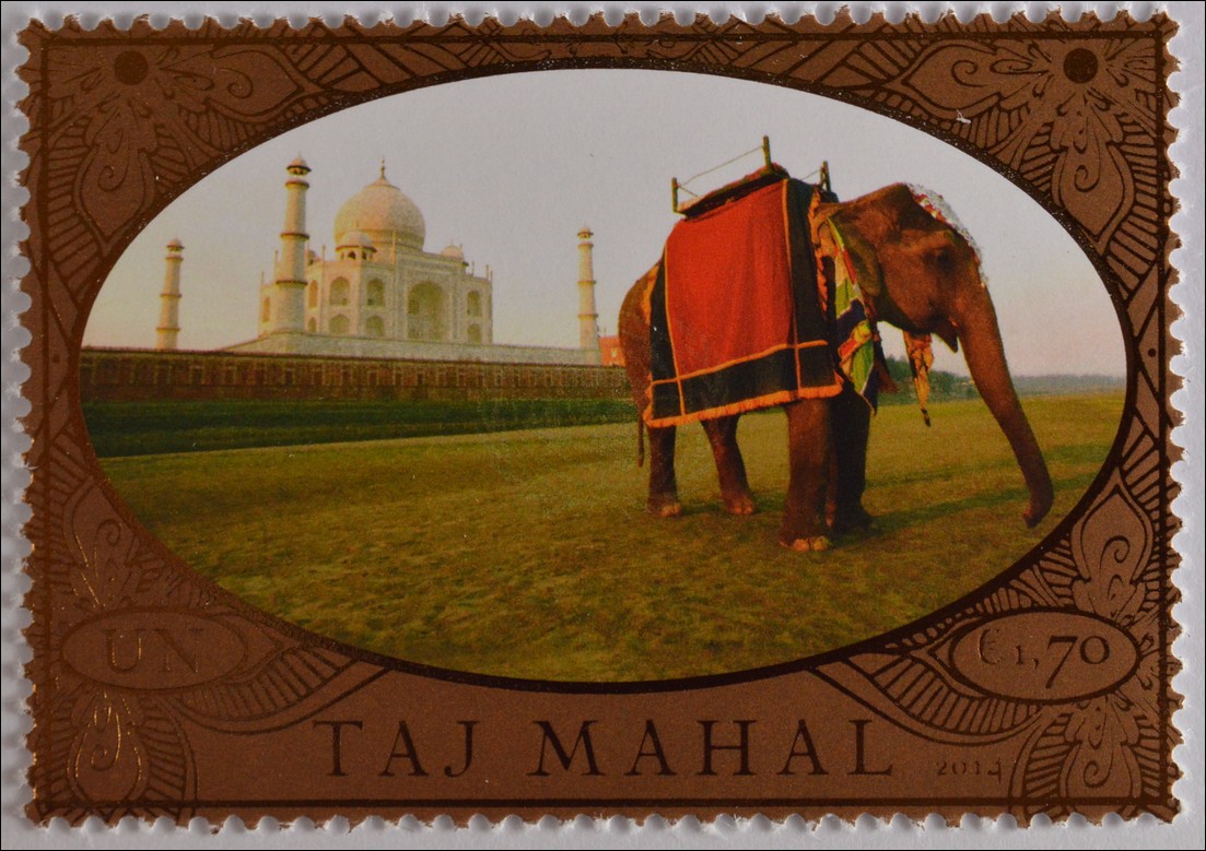Timbres UNESCO Taj Mahal 2014 – Nations Unies New York – Série Complète Oblitérée – Collectionneur, édition Limitée